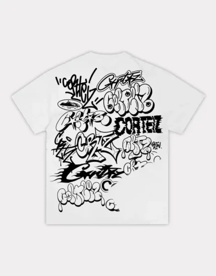 Corteiz Graffiti T Shirt New Blank Blanc (1)