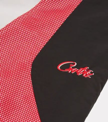 Pantalon de Survêtement Corteiz Vertigo Shuku Noir Rouge (1)