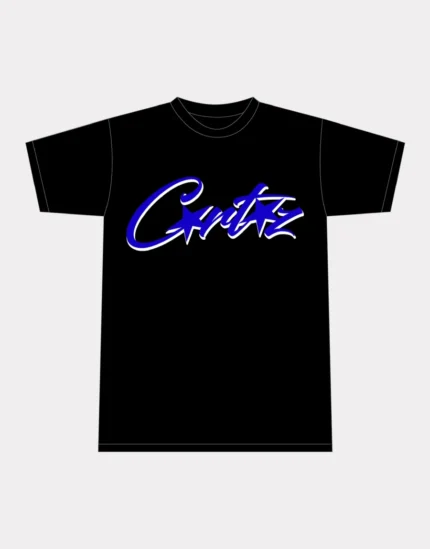 T Shirt Corteiz Allstarz Noir Bleu (2)