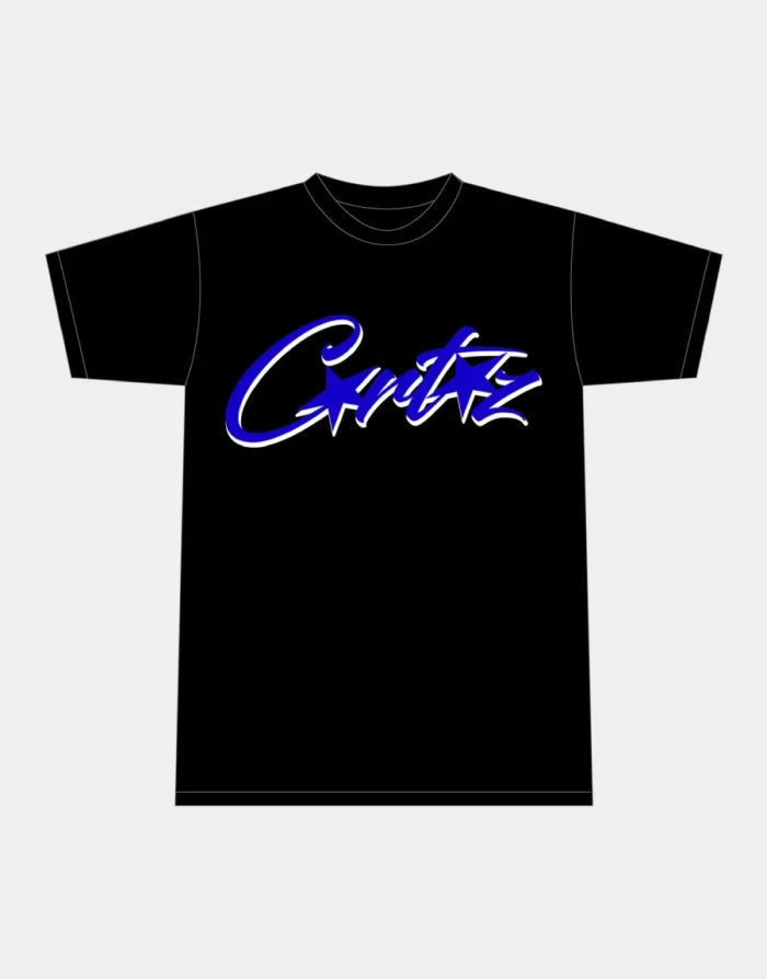 T Shirt Corteiz Allstarz Noir Bleu (2)