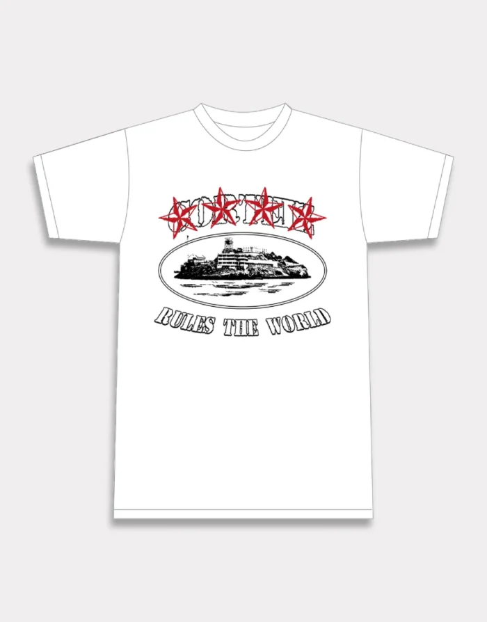 T shirt Corteiz 4Starz Alcatraz Blanc (2)