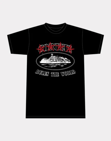 T shirt Corteiz 4Starz Alcatraz Noir (2)